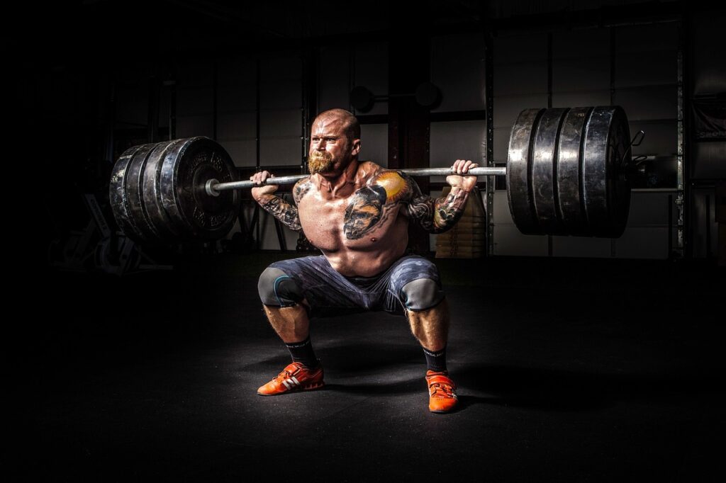 Man performing Strength and Conditioning to build muscle